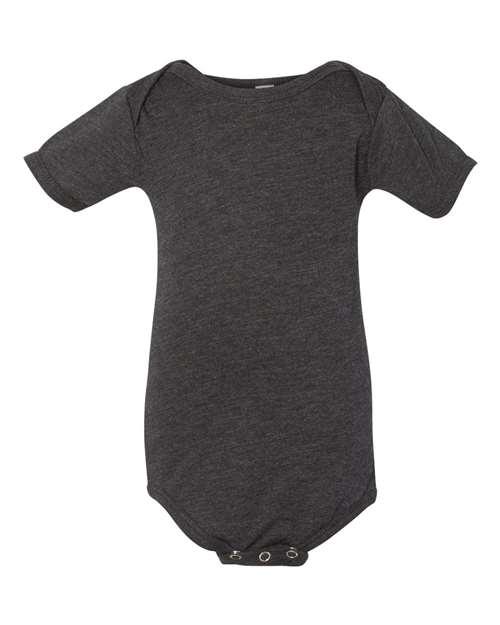 BELLA + CANVAS 134B Infant Triblend One Piece in Charcoal Black Triblend