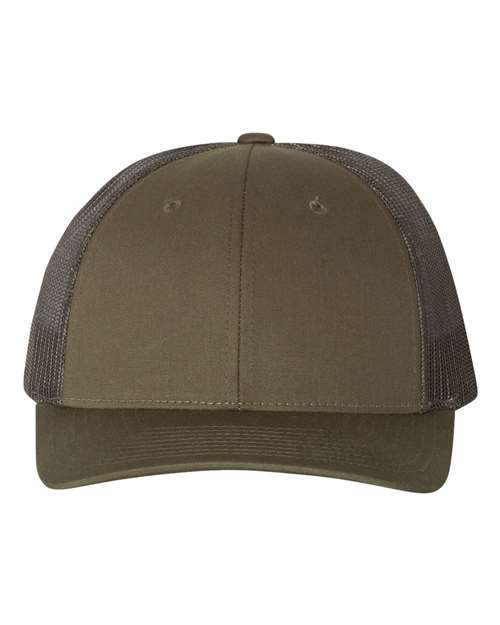 Richardson 115 Low Pro Trucker Cap in Chocolate Chip/ Grey Brown