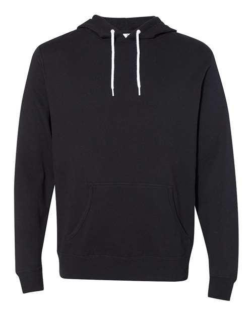 Independent Trading Co. AFX90UN Unisex Lightweight Hooded Sweatshirt in Black