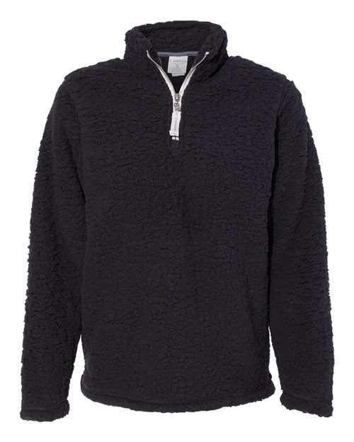 J. America 8451 Women’s Epic Sherpa Quarter-Zip Pullover — Front