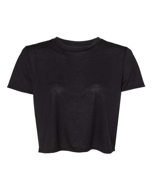 BELLA + CANVAS 8882 Women’s Flowy Crop Tee in Black