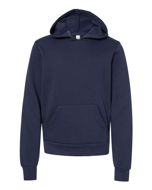 BELLA + CANVAS 3719Y Youth Sponge Fleece Hoodie Sweatshirt in Navy