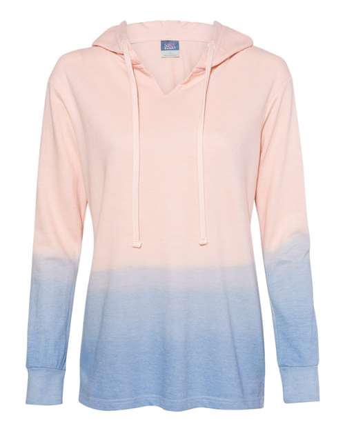 MV Sport W20185 Women's French Terry Ombré Hooded Sweatshirt — Front