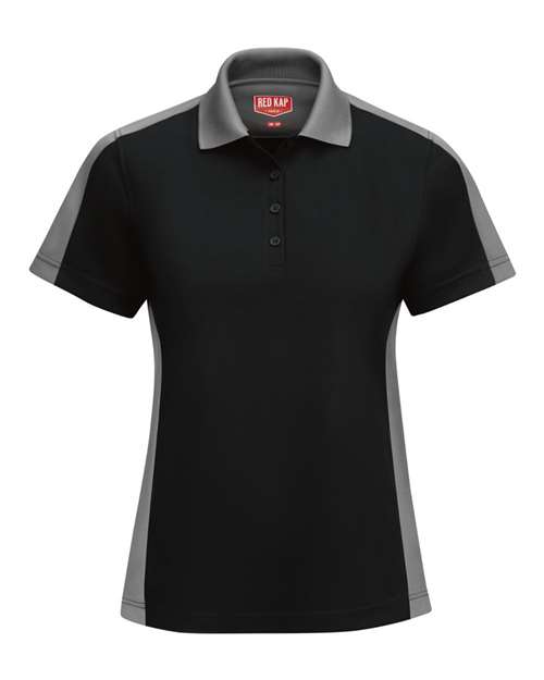 Red Kap SK53 Women's Performance Knit Two-Tone Polo — Front