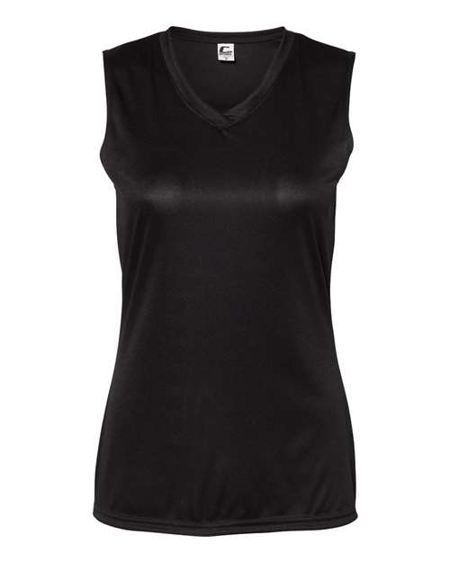 C2 Sport 5663 Women's Sleeveless V-Neck T-Shirt — Front