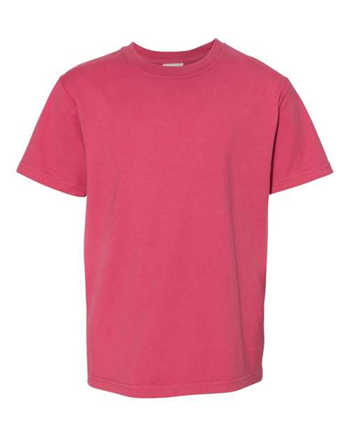 ComfortWash by Hanes GDH175 Youth Garment-Dyed T-Shirt in Crimson Fall
