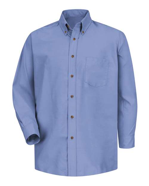 Red Kap SP90 Men's Poplin Dress Shirt in Light Blue - Sleeve 36/37