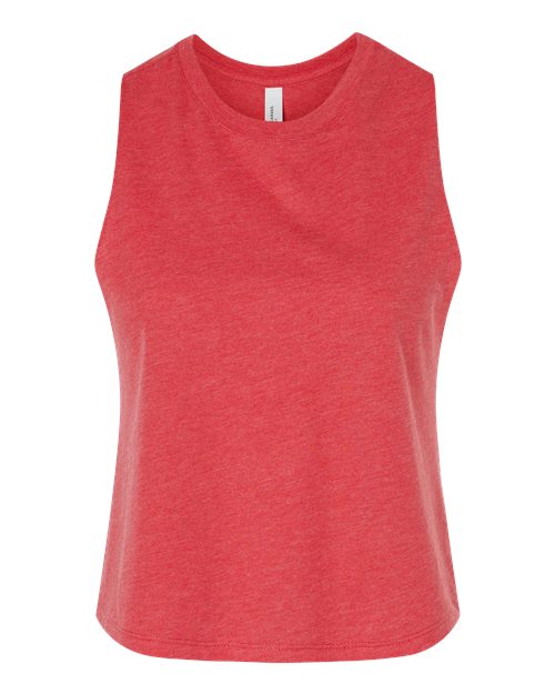 BELLA + CANVAS 6682 Women's Racerback Crop Tank in Heather Red