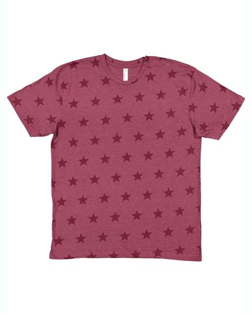 Code Five 3929 Unisex Star Print Tee — Front