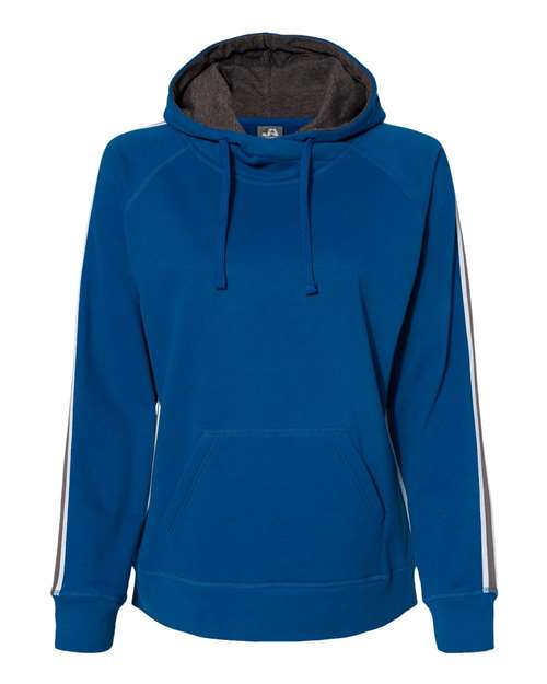 J. America 8642 Women's Rival Fleece Hooded Sweatshirt in Royal