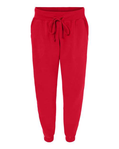 J. America 8643 Women's Rival Fleece Joggers in Red