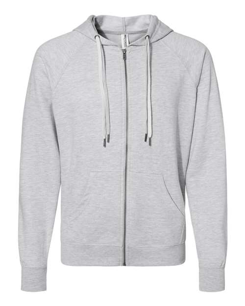 Independent Trading Co. SS1000Z Unisex Icon Lightweight Loopback Terry Full-Zip Hooded Sweatshirt — Front