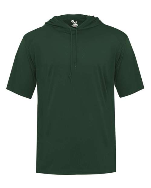 Badger 4123 Men's B-Core Hooded T-Shirt in Forest