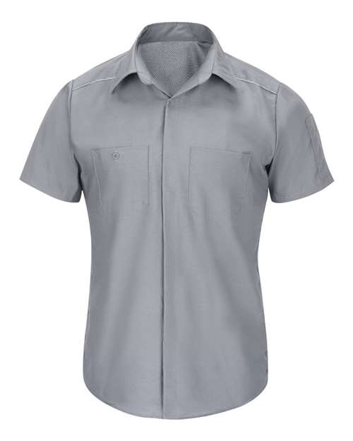 Red Kap SP4AT Men's Tall Short Sleeve Pro Airflow Work Shirt in Grey