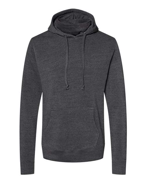 J. America 8879 Men's Gaiter Fleece Hooded Sweatshirt in Black Heather