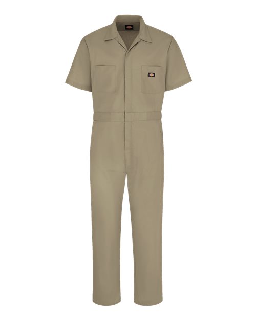 Dickies 3339T Men's Tall Short Sleeve Coverall in Khaki