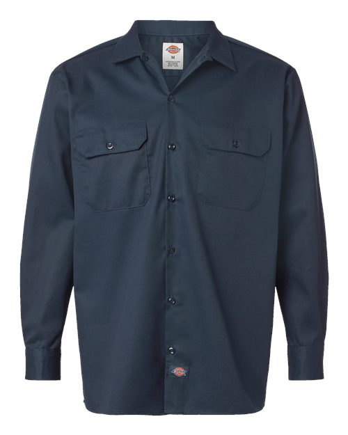 Dickies 5574 Men's Long Sleeve Work Shirt in Dark Navy
