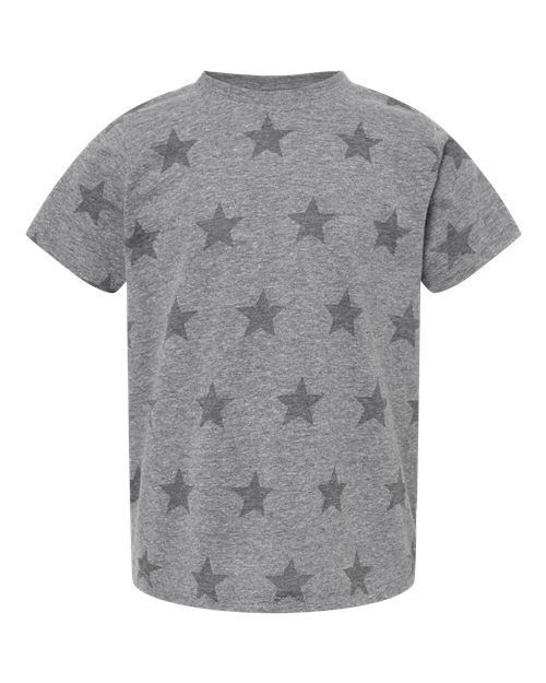 Code Five 3029 Toddler Star Print Tee in Granite Heather Star