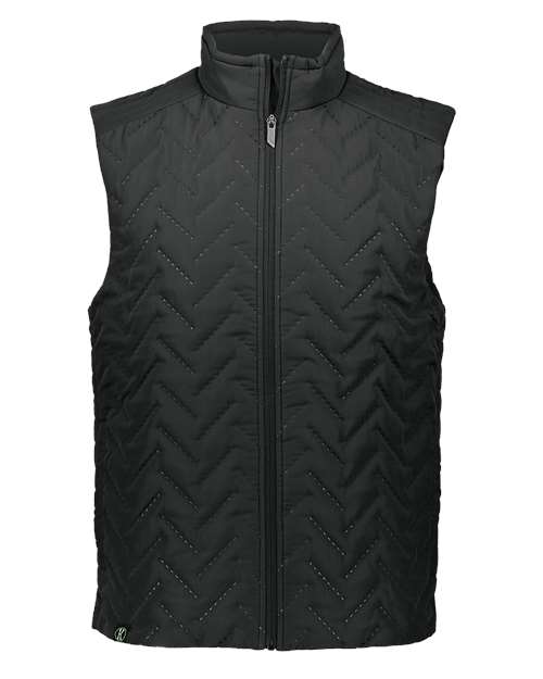 Holloway 229513 Men's Repreve® Eco Quilted Vest — Front