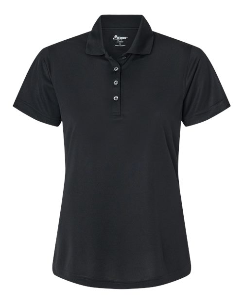 Paragon 104 Women's Saratoga Performance Mini Mesh Polo in Black