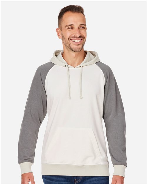 J. America 8886 Unisex Vintage Tricolor Hooded Sweatshirt
